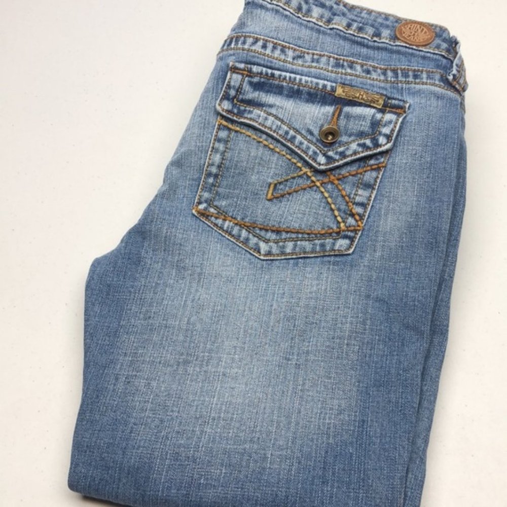 VINTAGE HINT JEANS FACTORY CAPRI 9/29x20 BUTTON-UP CUFF 🦋